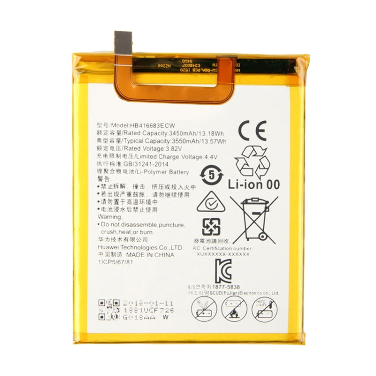 3450mAh Li-Polymer Battery HB416683ECW for Huawei Nexus 6 / H1511 / H151, For Nexus 6