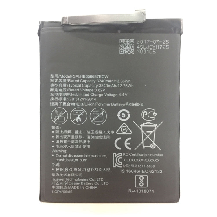 3240mAh Li-Polymer Battery HB356687ECW for Huawei nova 2 Plus / BAC-AL00 / Honor Play 7X, For nova 2 Plus