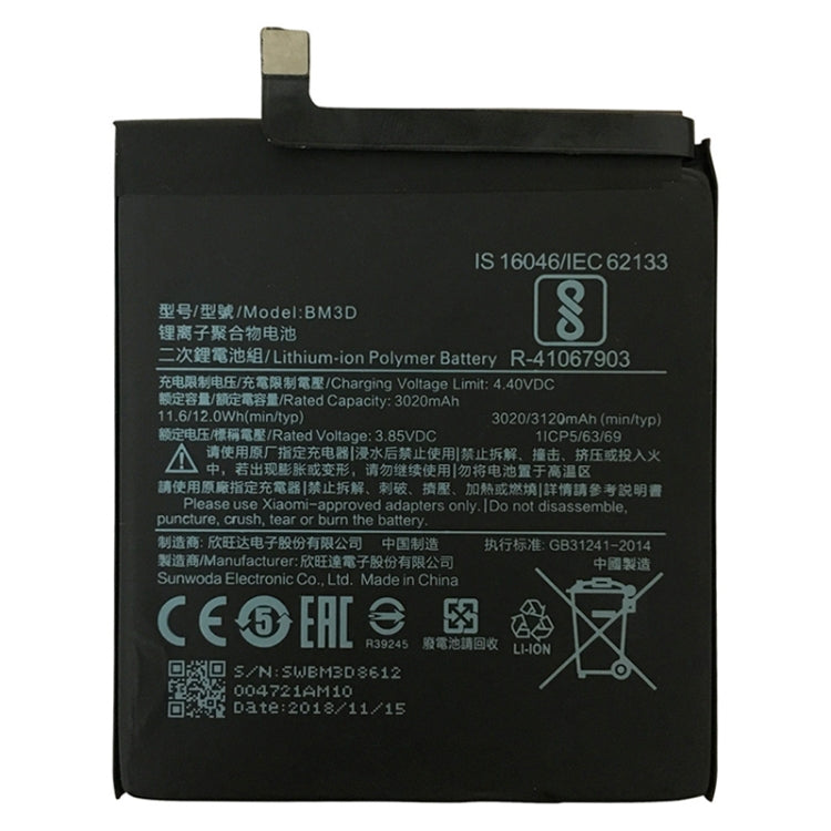BM3D 3020mAh for Xiaomi Mi 8 SE Li-Polymer Battery, For Xiaomi Mi 8 SE