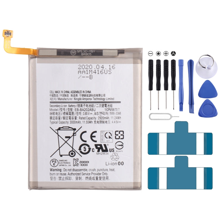 Original 3000mAh EB-BA202ABU Li-ion Battery Replacement for Samsung Galaxy A10e SM-A102/A20E SM-A202, For Samsung Galaxy A10e