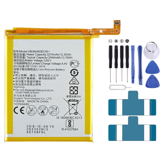 3340mAh HB386483ECW Li-Polymer Battery Replacement for Huawei G9 Plus / G8 / Honor 6X, For Huawei G9 Plus