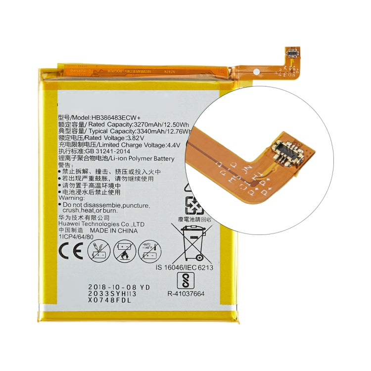 3340mAh HB386483ECW Li-Polymer Battery Replacement for Huawei G9 Plus / G8 / Honor 6X, For Huawei G9 Plus