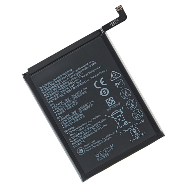 4000mAh Li-Polymer Battery Replacement for Huawei Y9 2019 / Y9 2018 / Y7 2019 / Y9 Prime (2019) / Mate 9, For Huawei Y9 2019