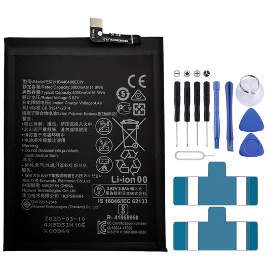 4000mAh HB446486ECW Li-Polymer Battery Replacement for Huawei P Smart Pro 2019 / P20 Lite 2019 / Y9s, For Huawei P Smart Pro 2019