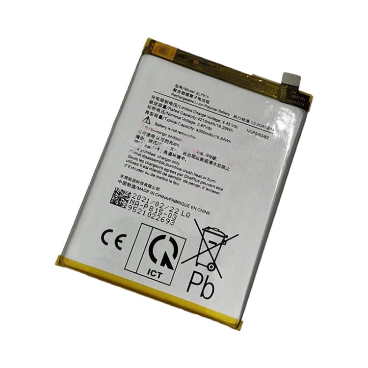 BLP815 4300mAh for OnePlus Nord N10 Li-Polymer Battery, For OnePlus Nord N10