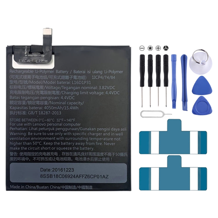 4050mAh L16D1P3 for Lenovo Phab2 Pro1 Li-Polymer Battery, For Lenovo Phab2 Pro