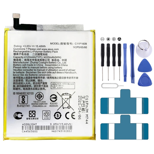 4020mAh C11P1609 Li-Polymer Battery for Asus Zenfone 3 Max ZC553KL, For Asus Zenfone 3 Max ZC553KL