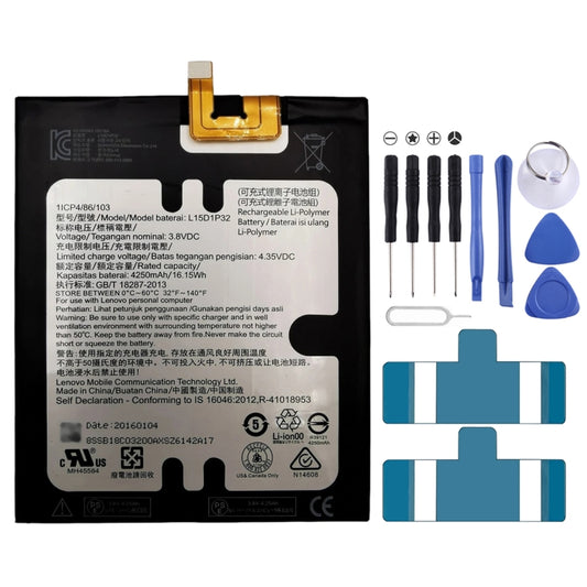 4250mAh L15D1P32 Li-Polymer Battery for Lenovo Tab3 8 Plus TB-8703F 8703N 8703X, For Lenovo Tab3 8 Plus