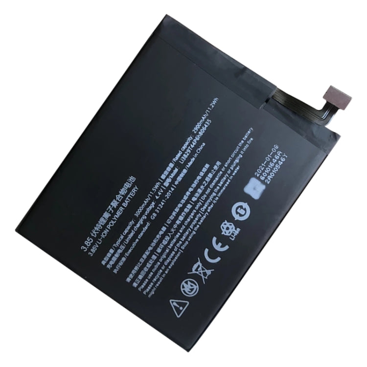 3000mAh Li3829T44P6h806435 Li-Polymer Battery for ZTE Nubia Z11 / Nubia M2 Lite, For ZTE Nubia Z11