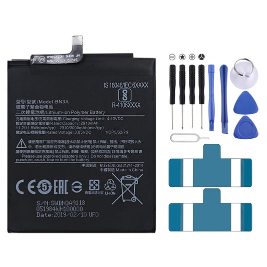 BN3A 2910mAh Li-Polymer Battery for Xiaomi Mi Play / Redmi Go, For Xiaomi Mi Play
