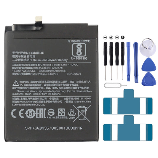 BN35 3200mAh for Xiaomi Redmi 5 Li-Polymer Battery, For Xiaomi Redmi 5