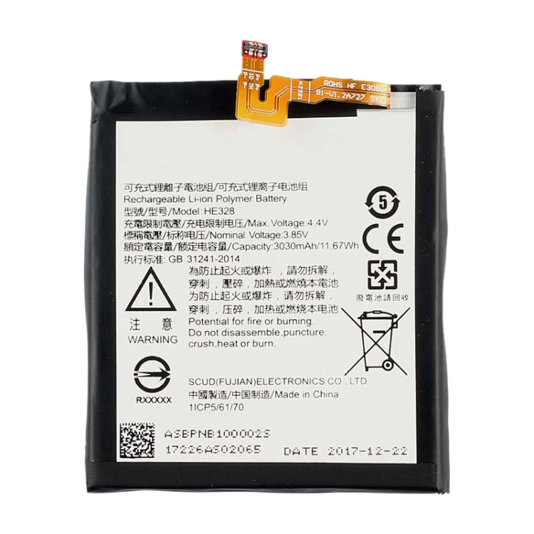 HE328 for Nokia 8 Li-ion Polymer Battery, For Nokia 8