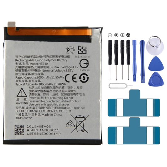 HE340 for Nokia 7 Li-ion Polymer Battery, For Nokia 7