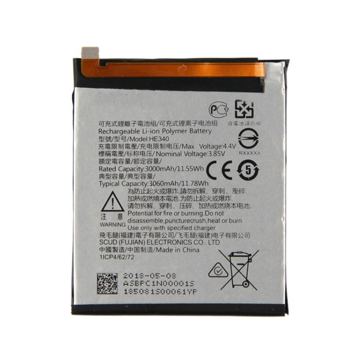 HE340 for Nokia 7 Li-ion Polymer Battery, For Nokia 7