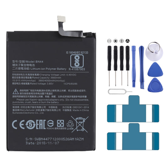 3900mAh BN44 for Xiaomi Redmi 5 Plus Li-Polymer Battery, For Redmi 5 Plus
