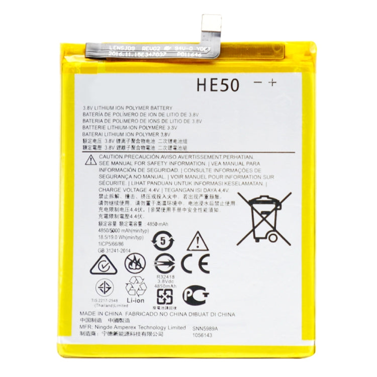 4850mAh Li-Polymer Battery HE50 for Motorola Moto E4 Plus / XT1775, For Moto E4 Plus