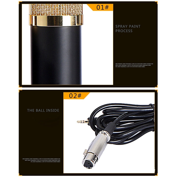 BM-800 Network K-Song Dedicated High-end Metal Shock Mount Microphone Set, BM800 Kit Blue, BM800 Kit Black, BM800 Kit Pink