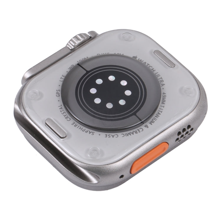 For Apple Watch Ultra 49mm Black Screen Non-Working Fake Dummy Display Model, For Photographing Watch-strap, No Watchband, 49mm Black Screen,No Watchband (Silver)