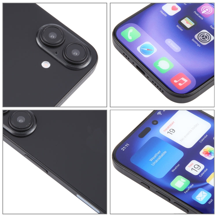 For iPhone 16 Color Screen Non-Working Fake Dummy Display Model