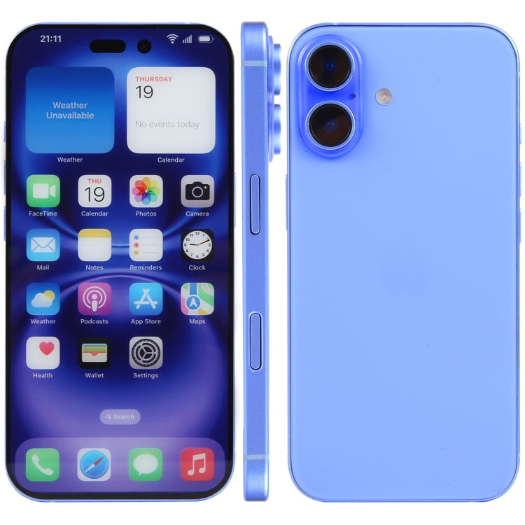 For iPhone 16 Plus Color Screen Non-Working Fake Dummy Display Model