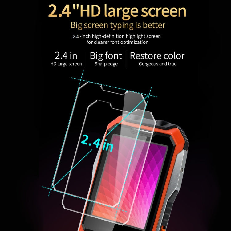 Waterproof Shockproof Dustproof, 6800mAh Battery, 2.4 inch, 21 Keys, Bluetooth, LED Flashlight, FM, SOS, Dual SIM, Network: 2G