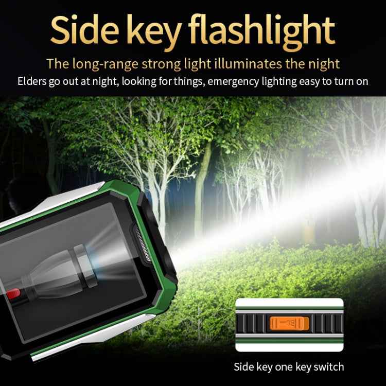 Waterproof Shockproof Dustproof, 6800mAh Battery, 2.4 inch, 21 Keys, LED Flashlight, FM, SOS, Dual SIM, Network: 4G
