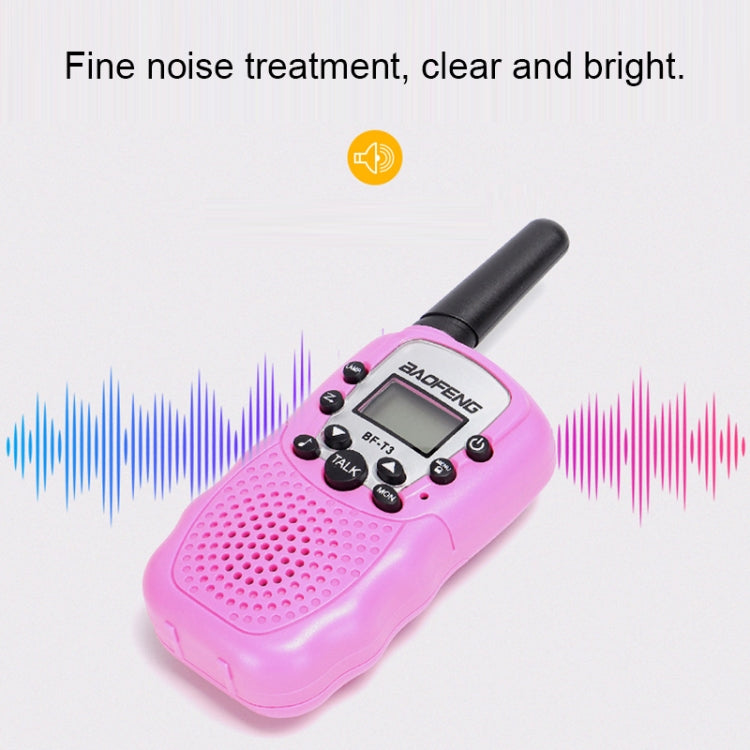 2 PCS BaoFeng BF-T3 1W Children Single Band Radio Handheld Walkie Talkie with Monitor Function, US Plug, BF-T3 US Plug