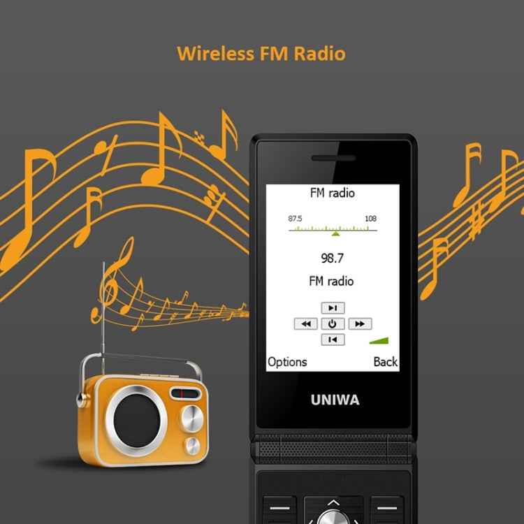 2.8 inch + 1.77 inch, MT6261D, Support Bluetooth, FM, SOS, GSM, Dual SIM