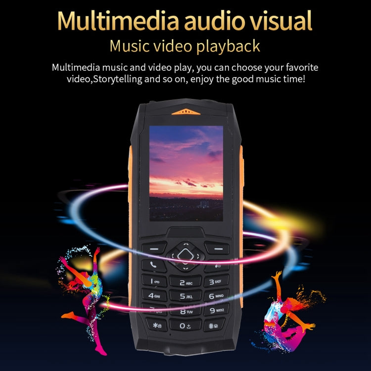 IP68 Waterproof Dustproof Shockproof, 2.4 inch, MTK6261D, 2000mAh Battery, SOS, FM, Dual SIM