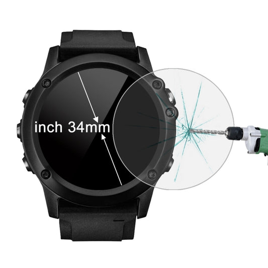 ENKAY Hat-Prince for 34mm Diameter Circular Dial Smart Watch 0.2mm 9H Surface Hardness 2.15D Curved Explosion-proof Tempered Glass Screen Film