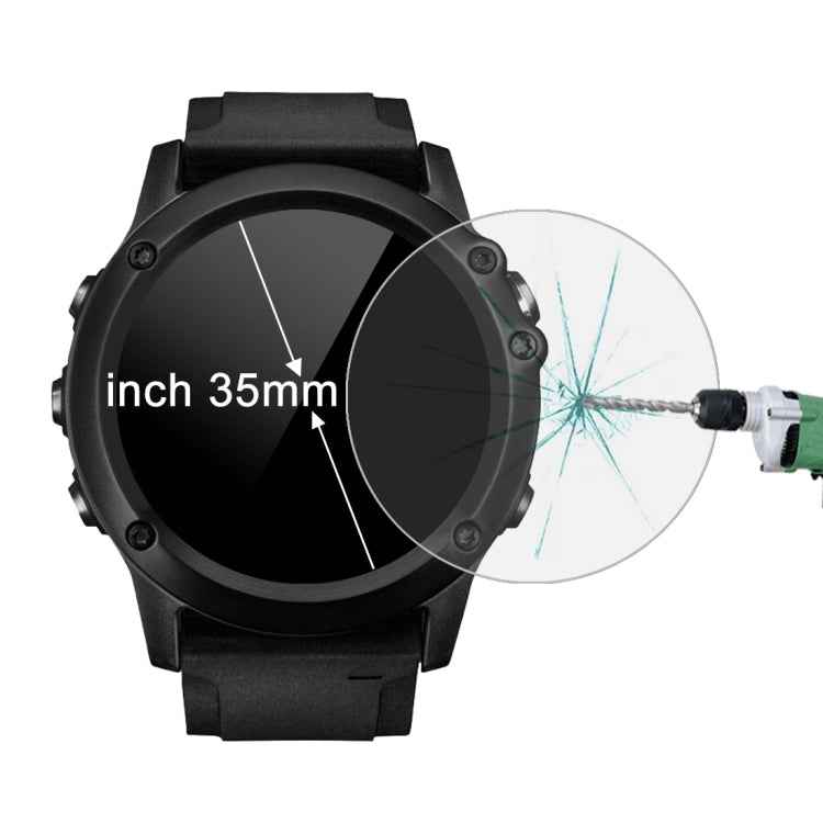 ENKAY Hat-Prince for 35mm Diameter Circular Dial Smart Watch 0.2mm 9H Surface Hardness 2.15D Curved Explosion-proof Tempered Glass Screen Film