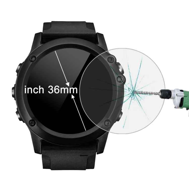 ENKAY Hat-Prince for 36mm Diameter Circular Dial Smart Watch 0.2mm 9H Surface Hardness 2.15D Curved Explosion-proof Tempered Glass Screen Film