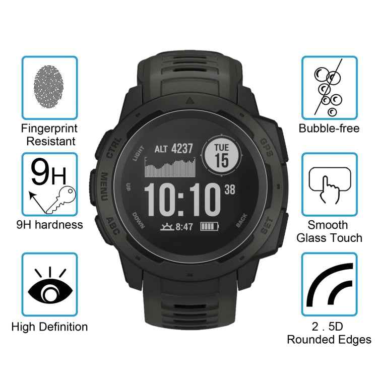 ENKAY Hat-Prince for 38mm Diameter Circular Dial Smart Watch 0.2mm 9H Surface Hardness 2.15D Curved Explosion-proof Tempered Glass Screen Film