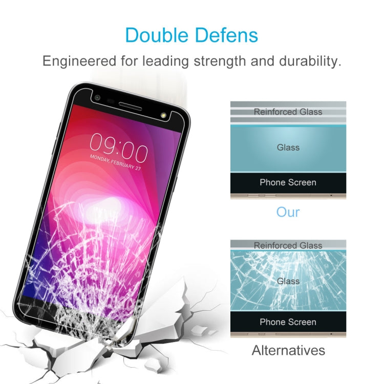 For LG X Power2 0.26mm 9H Surface Hardness Explosion-proof Non-full Screen Tempered Glass Screen Film