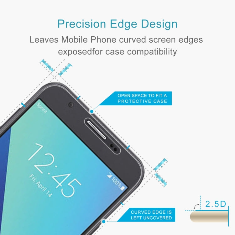 10 PCS 0.26mm 9H 2.5D Tempered Glass Film for Samsung Galaxy J7 V