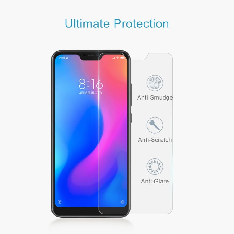 100 PCS 0.26mm 9H Surface Hardness 2.5D Curved Edge Tempered Glass Film for Xiaomi Redmi Note 6