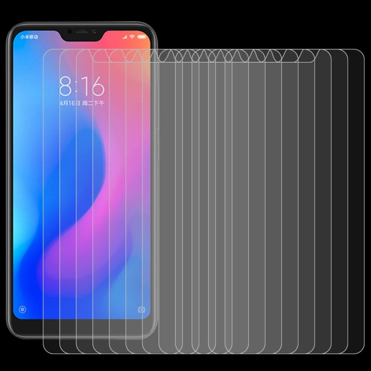 100 PCS 0.26mm 9H Surface Hardness 2.5D Curved Edge Tempered Glass Film for Xiaomi Redmi Note 6