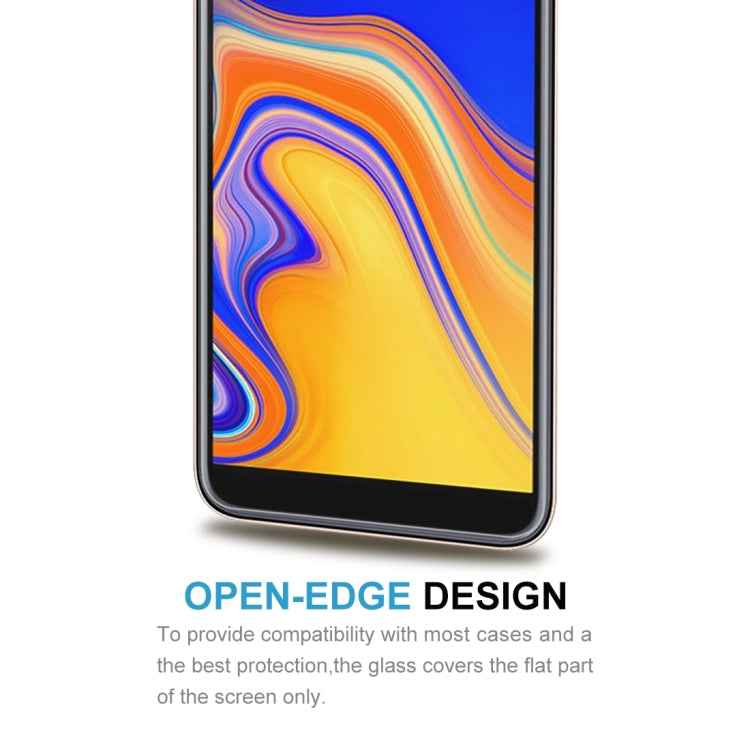 100 PCS 0.26mm 9H Surface Hardness 2.5D Curved Edge Tempered Glass Film for Galaxy J4+ / J6+
