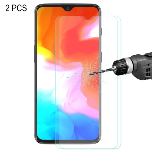 2 PCS ENKAY Hat-prince 0.26mm 9H  2.5D Curved Edge Tempered Glass Film for OnePlus 6T & 7, For OnePlus 6T & 7 (2 PCS)