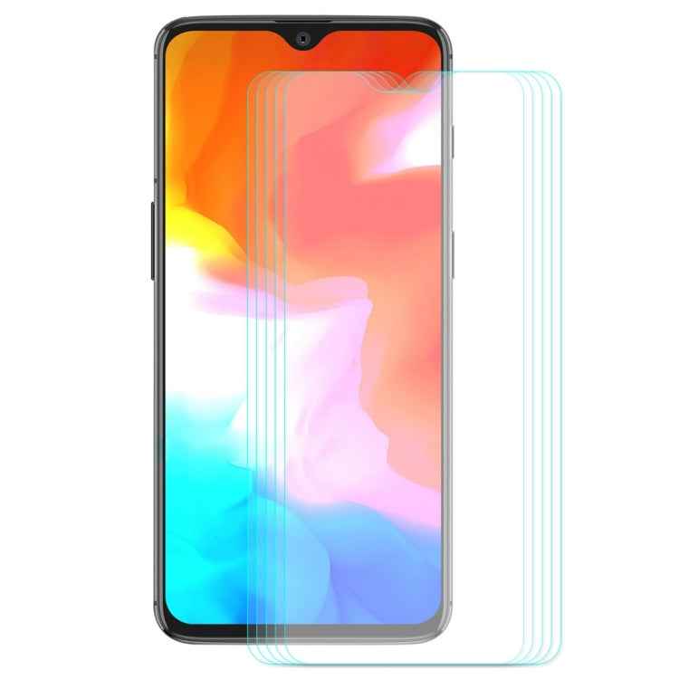 5 PCS ENKAY Hat-prince 0.26mm 9H  2.5D Curved Edge Tempered Glass Film for OnePlus 6T & 7