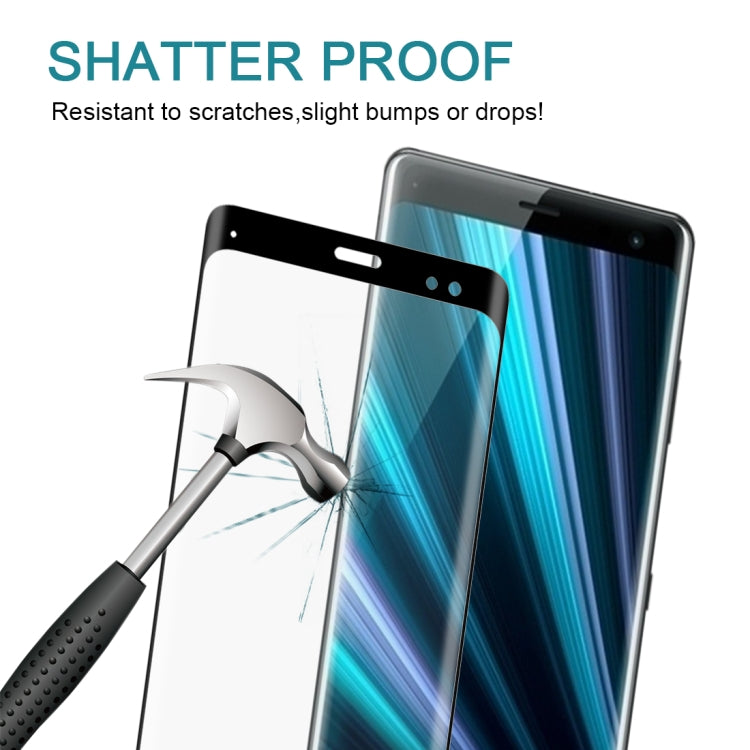 0.3mm 9H Surface Hardness 3D Curved Edge Full Screen Tempered Glass Film for Sony Xperia XZ3, For Sony Xperia XZ3 (0.3mm)(1 PC), For Xperia XZ3(1 PC)