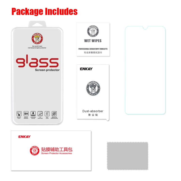 ENKAY Hat-Prince 0.26mm 2.5D 9H Tempered Glass Protective Film for Huawei P Smart (2019), For Huawei P Smart (2019)