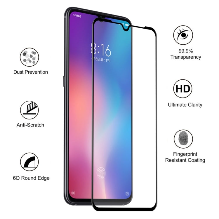 ENKAY Hat-Prince 0.26mm 9H 6D Curved Full Screen Tempered Glass Film for Xiaomi Mi 9