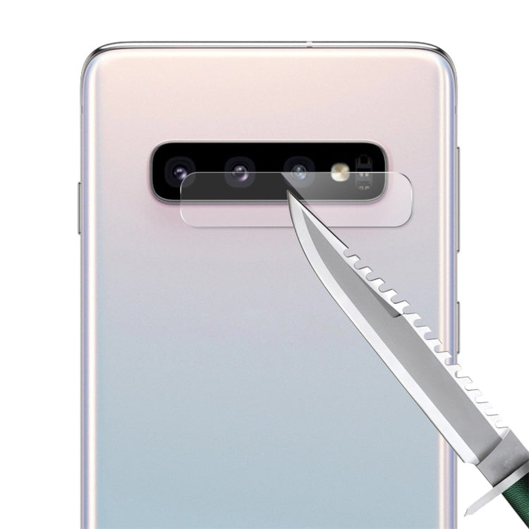 2 PCS ENKAY Hat-Prince 0.2mm 9H 2.15D Curved Explosion-proof Rear Camera Lens Protector Tempered Glass Film for Galaxy S10 / S10 Plus