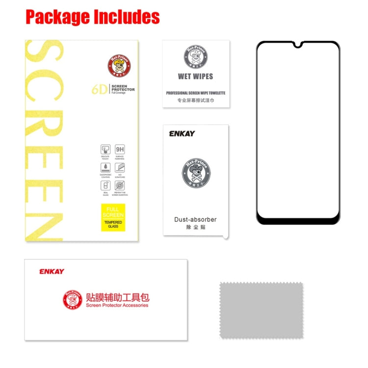 ENKAY Hat-Prince 0.26mm 9H 6D Curved Full Screen Tempered Glass Film for Galaxy A30 / A50