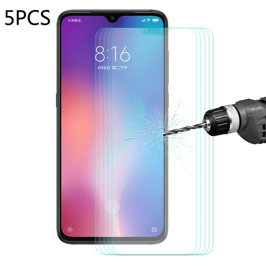 5 PCS ENKAY Hat-Prince 0.26mm 9H 2.5D Curved Edge Tempered Glass Film for Xiaomi Mi 9 SE