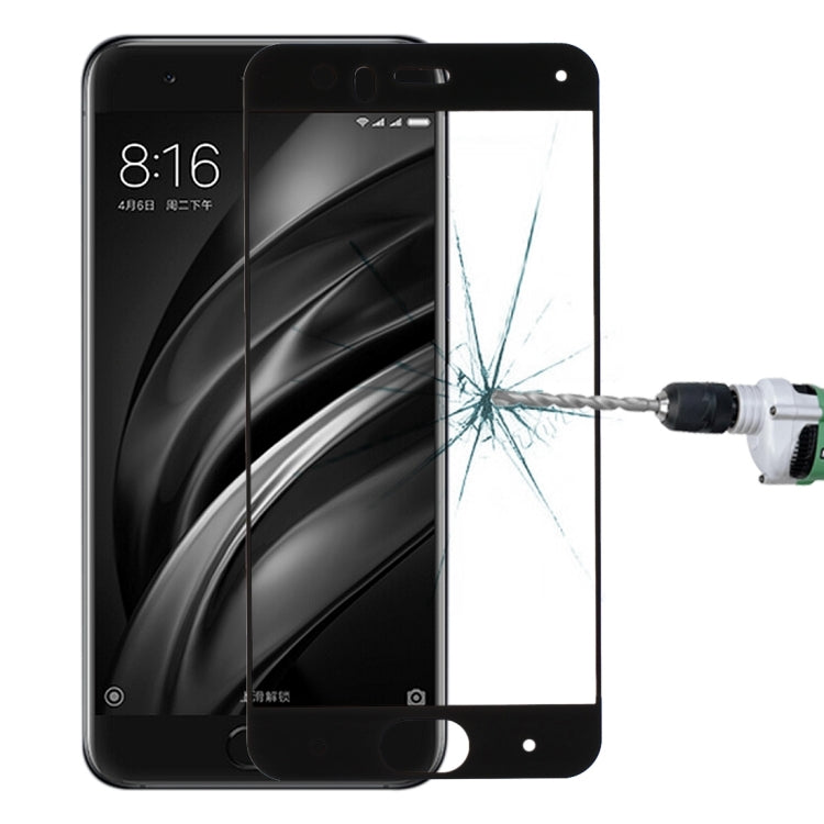 For Xiaomi  Mi 6 0.33mm 9H Surface Hardness Silk-screen Full Screen Tempered Glass Screen Protector