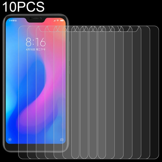10 PCS 0.26mm 9H Surface Hardness 2.5D Curved Edge Tempered Glass Film for Xiaomi Redmi Note 6 Pro