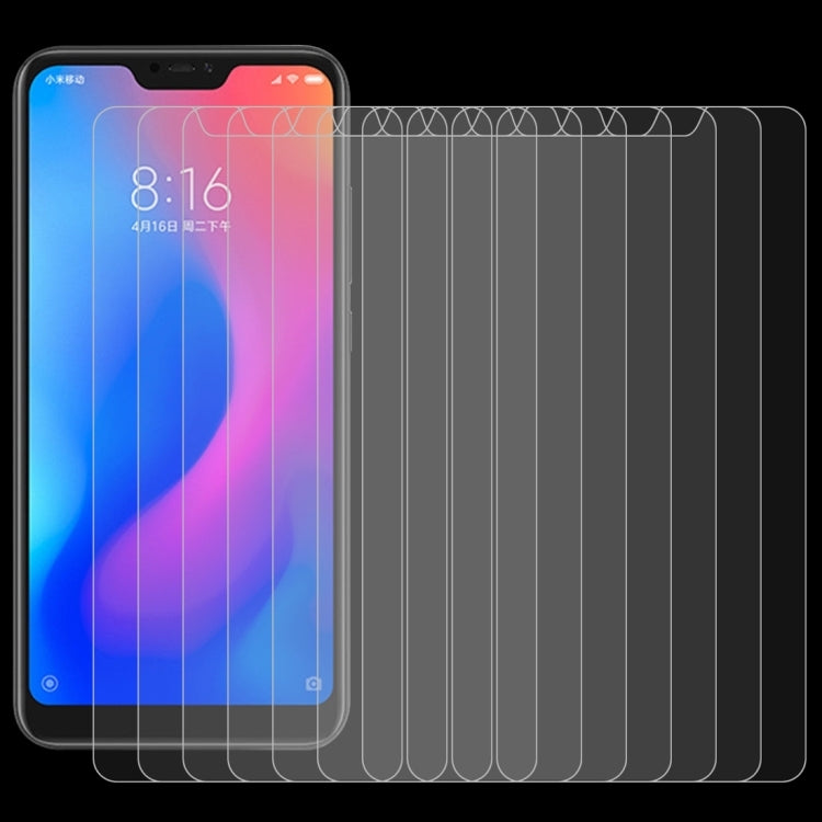 10 PCS 0.26mm 9H Surface Hardness 2.5D Curved Edge Tempered Glass Film for Xiaomi Redmi Note 6 Pro