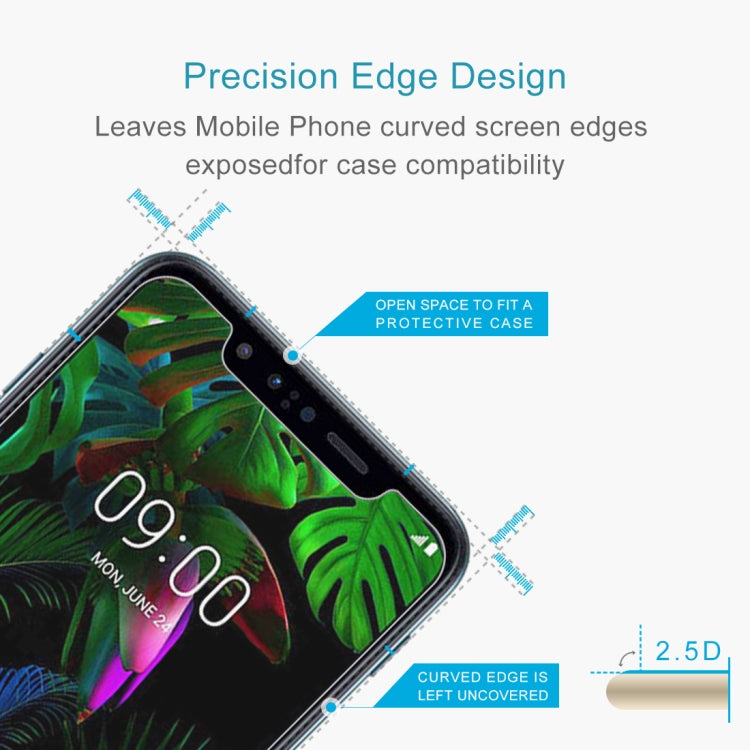 For LG G8s ThinQ 50 PCS 0.26mm 9H 2.5D Tempered Glass Film, For LG G8s ThinQ